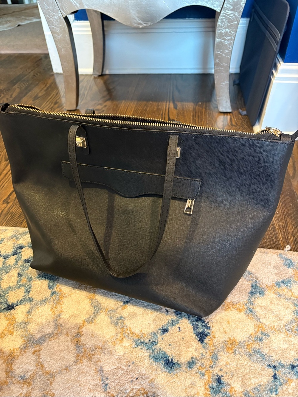Black Saffiano Leather Rebecca Minkoff Tote Bag